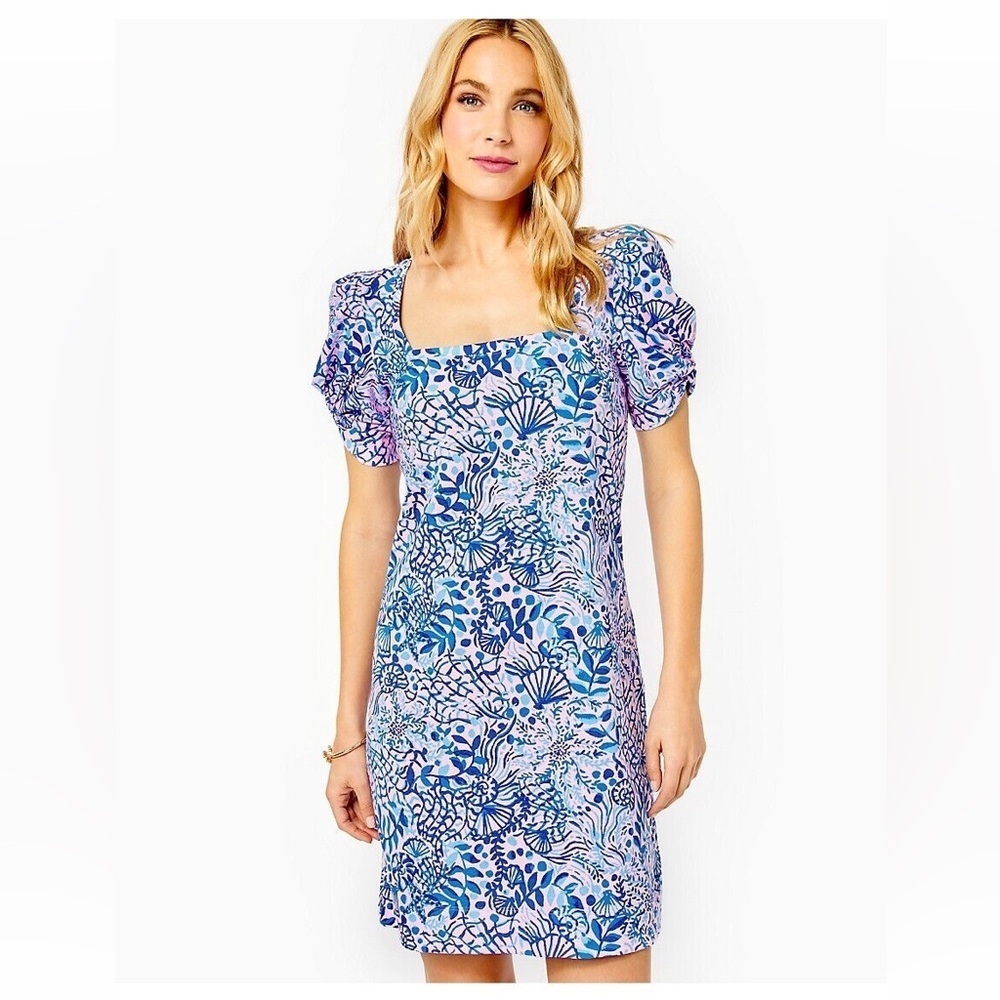 NWT Lilly Pulitzer Haydn Shift Dress Calla Lilly Pink High Tides Good Vibes Sz M